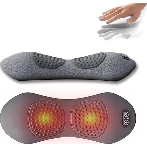 Masseur Dorsal Triple Fusion Lisse avec Chaleur, Traction Et Vibration 3 en 1 for Soulager la Sciatique Et les Douleurs Lombaires, Support Lombaire Ergonomique(Gray) (1/5)