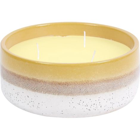 Bougie Parfumée 3 mèches à la Citronnelle Pot en Céramique (1/3)