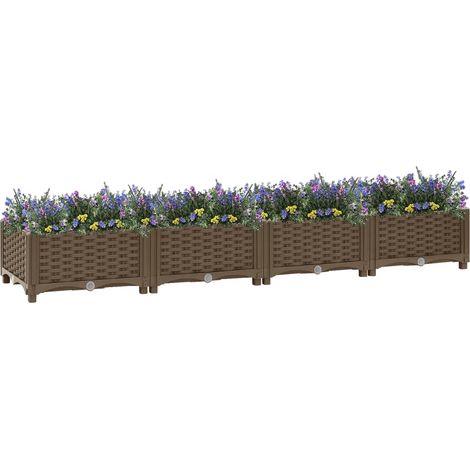 Jardinière de jardin - Balconnière à fleurs Lit surélevé 160x40x23 cm Polypropylène BV366532 - BonneVie (1/5)