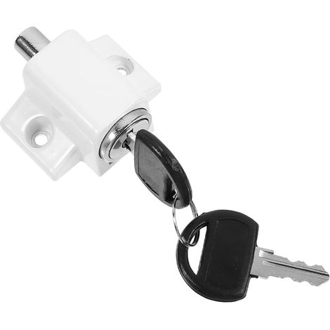 Verrou de Fenêtre Coulissante avec Limiteur de Sécurité Anti-usure en Alliage de Zinc Blanc pour Ventilation Intérieure, Sécurité des Garçon et Filles à Domicile (1/5)