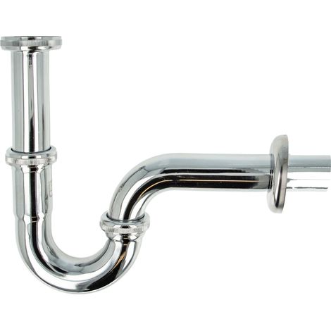 tecuro Röhrengeruchsverschluss 1 1/2 Zoll x 32 mm - SONDERAUSFÜHRUNG - Messing verchromt (1/5)