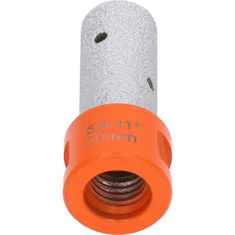 Fraise diamantée pour agrandir percer rectifier trous en granit quartz acier alliage 20 mm 0,79 po filetage 5/8-11 (1/5)