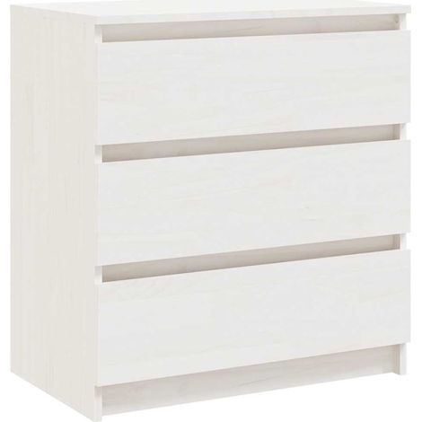 Maison Exclusive - Mesita de noche madera maciza de mango blanco (1/5)