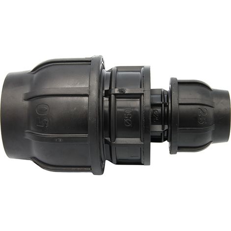 PE Rohr Kupplung 50x25 mm Reduzierung Verjüngung Verschraubung (1/5)