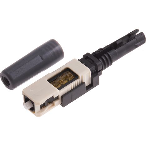 Connecteur pour fibre optique SC Simplex, Multimode, OM2, taille de la fibre 50/125µm ( Prix pour 1 )