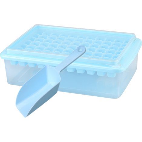 Vassoio per cubetti di ghiaccio con coperchio e cucchiaio – PP senza BPA – adatto al congelatore – set da 4 (1/5)