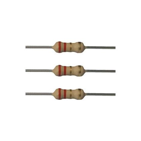 Widerstand Kohle 2R2 1/2W 5% Maße 2,3x6mm