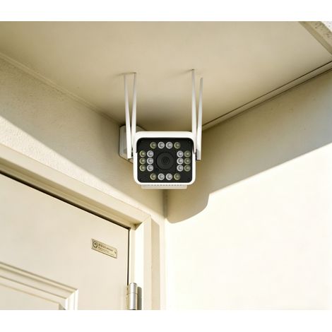 Caméra de sécurité bullet intelligente WiFi, étanche résistante aux intempéries, vision nocturne HD, surveillance à distance, protection intérieure et extérieure, fiabilité et tranquillité au quotidie (1/3)
