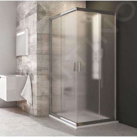 Ravak Blix - Cabine de douche en quatre parties, 88-90 cm, aluminium brillant/verre Grape 1LV70C00ZG (1/5)
