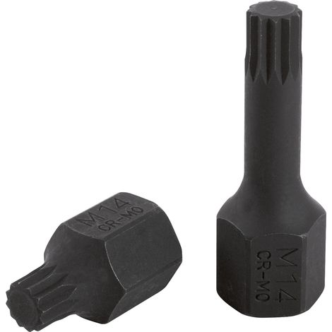 KS Tools 1/2 DUODRIVE Spezial-Kraft-Bit-Stecknuss XZN, M14,43 mm kurz