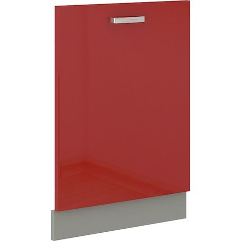 Frontblende Geschirrspüler vollintegriert 60 cm Rot Hochglanz Küche Rose Bianca (1/2)