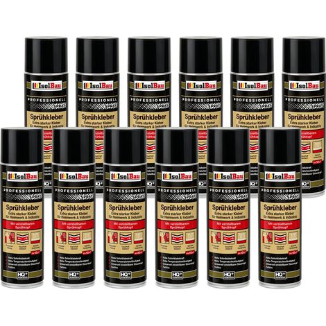 Adesivo spray per tappezzeria IsolBau 12 x 500 ml (1/5)
