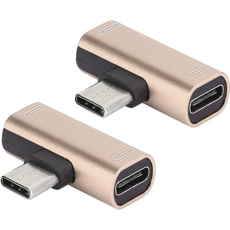 Ulisem2pcs Convertitore di tipo C Distributore Doppio 2 in 1 per cuffie Adattatore per caricabatterie USB AUDIO Oro (Oro) (1/4)