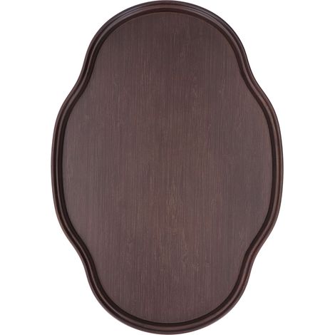 Plateau à thé couleur noyer, plateau de table basse multifonctionnel en bambou texturé pour réception d'invités
