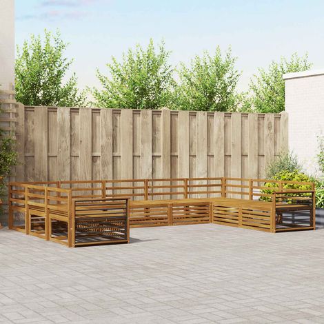 Sofagarnituren 9 pcs Natur Massivholz Akazie (1/5)