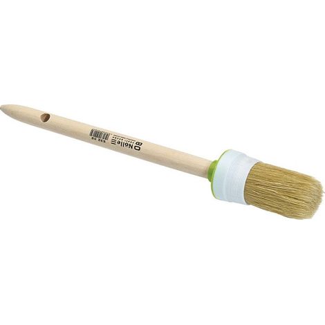 Pennello ad anello, misura 2, setola-L.38mm, 20mm misto chiaro, grezzo, manico in legno (Per 12)
