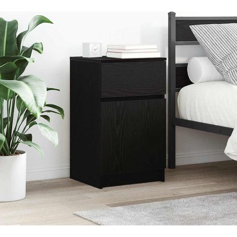 Nachttische 2 Stk. Schwarz 39x35x65 cm Holzwerkstoff