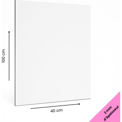 Panneau aluminium composite blanc 400x1000 mm – Épaisseur 2 mm – Plaque rigide déco ou pro, intérieur/extérieur