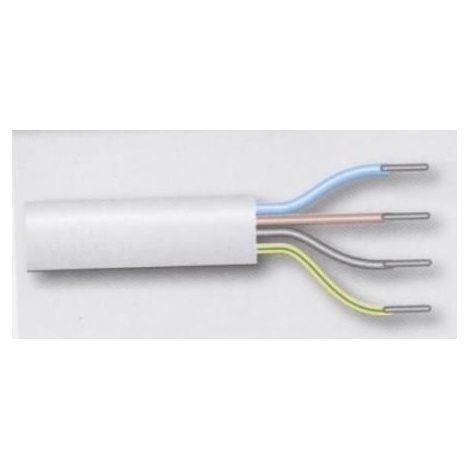 Somfy – Câble électrique 0.75mm² blanc 4 conducteurs – Rouleau de 50m – Pour installations électriques en intérieur – Norme NF C 15-100 (1/2)