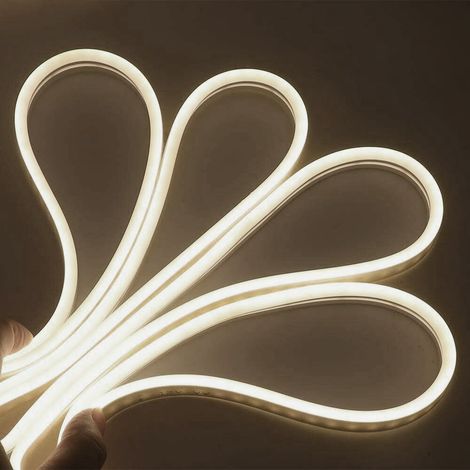 Striscia Led Tubo Effetto Neon IP65 Da Esterno 12V Flessibile e Tagliabile Luce bianca naturale 4000K (1/4)