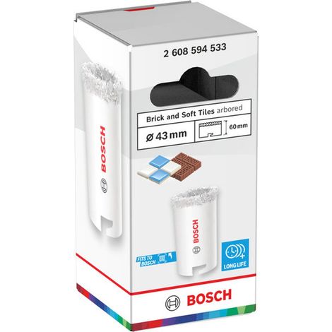 Bosch Brick and Soft Tile Lochsäge mit Aufsteckhalter, 43 x 60 mm (1/5)
