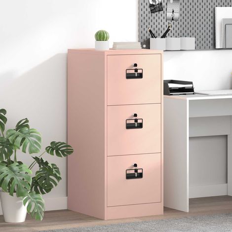 Aktenschrank Rosa 44 x 50 x 106,5 cm Kaltgewalzter Stahl