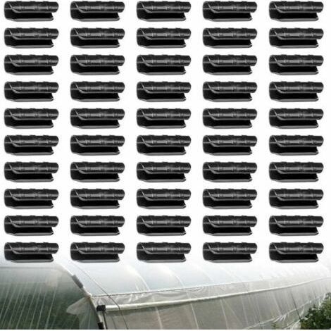 Set of 50 clamping clips for greenhouse 25 mm (1/3)