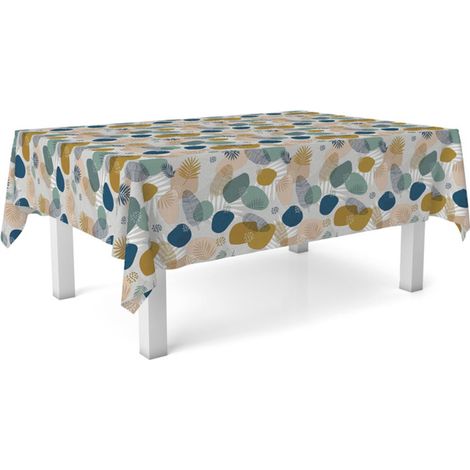 Nappe Toile cirée Lavable rectangulaire 180x140 cm Tormes Vert (1/3)
