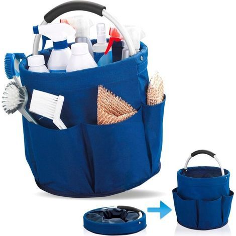Storage box for cleaning utensils, small garden tools or tools,Blue,S rangement universel-4cm,2826.5cm (1/5)