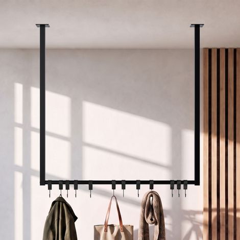 Stand appendiabiti Fenton Nero con 12 ganci 80x80 cm (1/5)