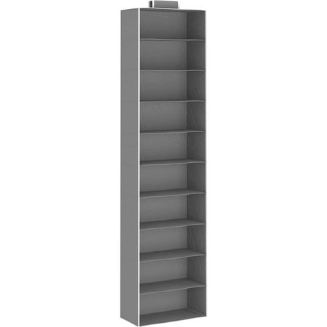 Étagères suspendues de rangement 2 pcs 10 niveaux Tissu (1/5)