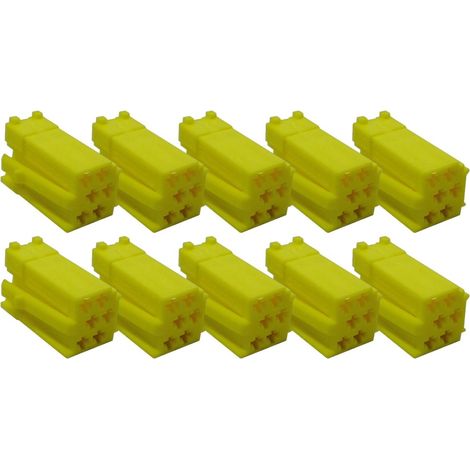 10x Mini-ISO Stecker-Gehäuse 6-Pol Gelb (1/2)