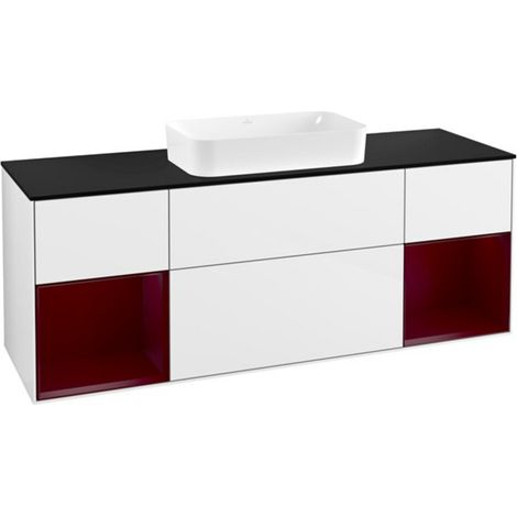 V&B Waschtischunterschrank Wandbeleuchtung Finion 160cm, Pl b m, Rg Peo m Lac, glo wh. Lac (1/2)