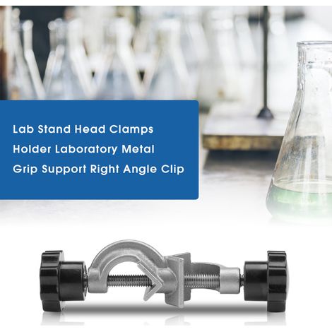 Support de tête de fixation pour laboratoire, pince de serrage métallique, clip à angle droit (1/2)
