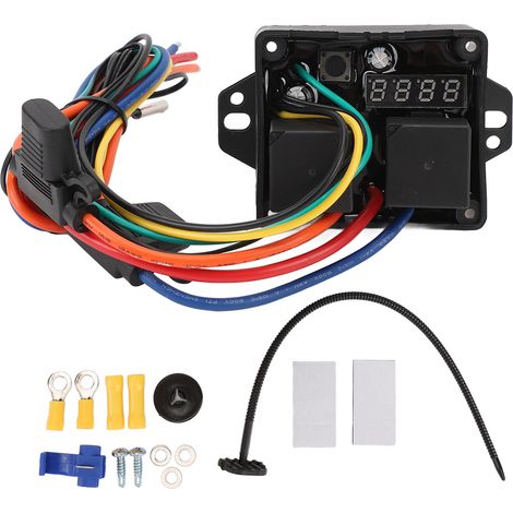 12V Digital-Lüftersteuerungsset mit einstellbarer Temperatur und elektrischem Thermoschalter (1/5)