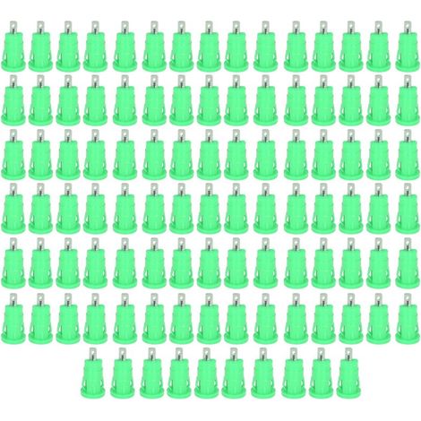 100Pcs Connecteur Banane 4mm Sécurisé à Visser, Borne à Anneau Nickelé en Cuivre pour Câbles, Adaptateur Vert (1/5)