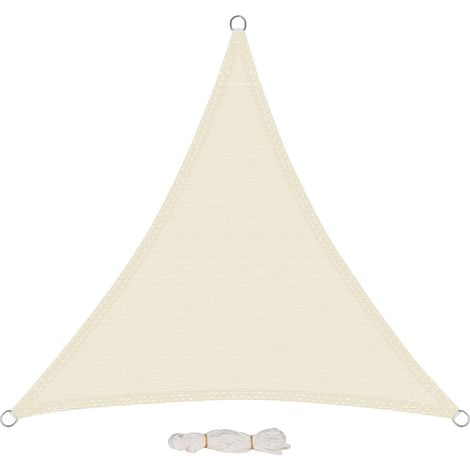 Voile d'ombrage Imperméable, Protection Solaire, Coupe-Vent, Tissu PEHD, Protection des Rayons UV， Coutures transversales, Robuste et Stable, pour Jardin Terrass Balcon