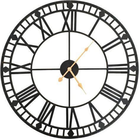 Horloge murale vintage avec mouvement à quartz Métal 60 cm XXL vidaXL (1/5)