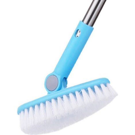 Brosse De Nettoyage - Tete Triangulaire Rotative 180 Degres - Pour Salle De Bain Baignoire Douche Carrelage Coulis Cuisine - 7 Cm X 90 Cm (1/4)