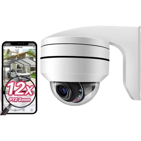 4K 8MP Optical POE PTZ Camera Outdoor 12X Zoom IP Surveillance Camera 100m IR Night Vision AI Street Security CCTV RTSP Network(5MP 12X POE PTZ Cam) (1/5)