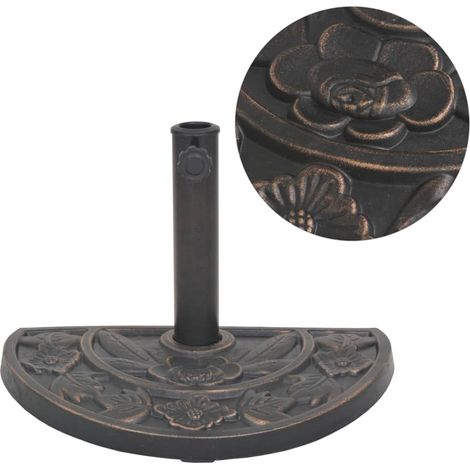 Sonnenschirmständer Harz Halbrund Bronze 9 kg vidaXL