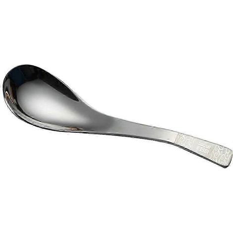 Cuillères à soupe de table épaisses et robustes, cuillère à dessert en acier inoxydable-Silver