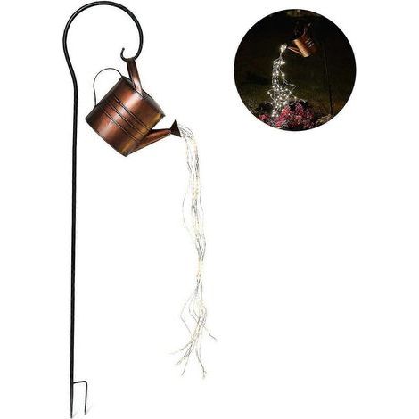 Guirlande lumineuse scintillante en forme de cascade, guirlande lumineuse en forme d'arrosoir pour jardin, guirlande lumineuse en forme d'étoile pour décoration de jardin extérieur et pelouse (1/5)