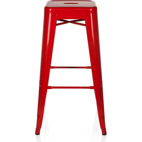 Tabouret de bar VANTAGGIO HIGH métallique rouge hjh OFFICE