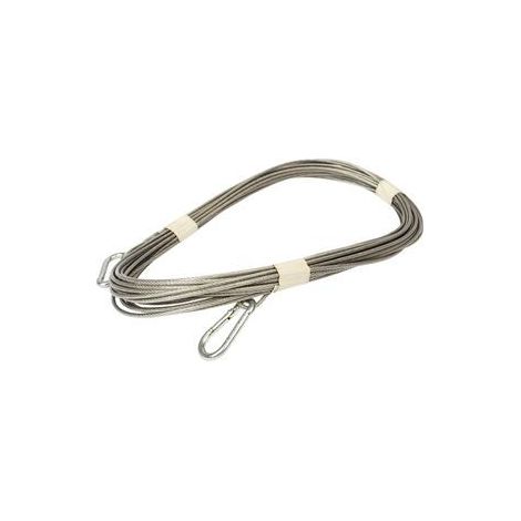 Câble en fil d'acier 12 m avec 2 mousquetons