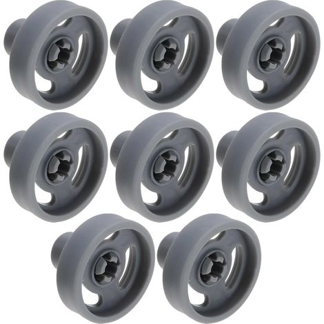 Lot de 8 roulettes inférieures pour panier à couverts WD12X10231 pour lave-vaisselle 1263942 AP3994981 PS1481883 (1/5)
