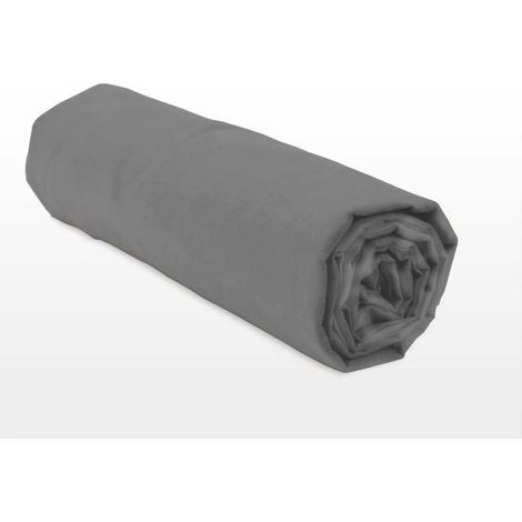 HOME LINGE PASSION, Lenzuolo con angoli, 140 x 190 cm, 100% cotone, 57 fili, colore: Grigio scuro