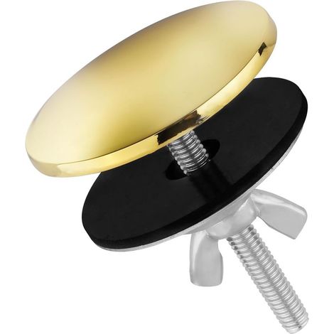 Cache-trou de robinet, cache-trou de robinet d'évier de cuisine en acier inoxydable de 5 cm, bonne étanchéité, empêche les fuites (doré). (1/5)