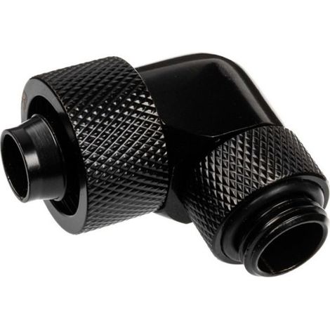 Raccord Angulaire 90° - Raccord de Compression pour Système de Refroidissement Liquide - Diamètre 16 mm / 10 mm - Noir (1/2)