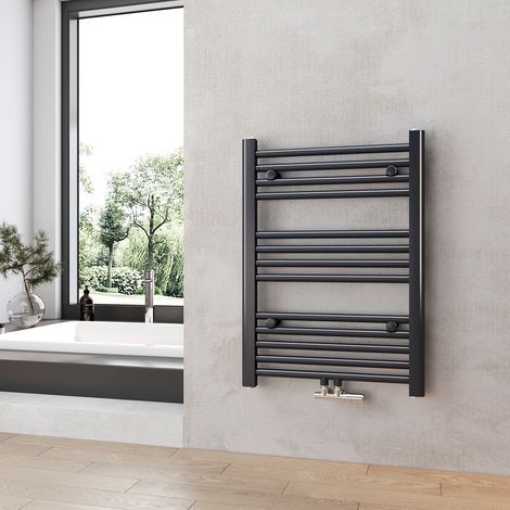 Heilmetz Toallero Secatoallas Radiador Para sistemas de calentamiento de agua No es eléctrico Baño Radiador Antracita 70x50cm 284W
